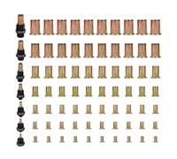 Hyuduo M3 Rivet Écrou Mandrin Kit, 7 Acier Carbone | 70 Flat Head Nuts, Rivnut Tool Set in Clear Storage Case for Automotive and Appliance Repair