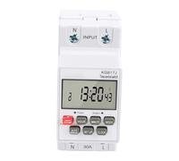 Hyuduo Minuterie Numérique 30A, Relais Programmable sur Rail DIN pour | Puce Industrielle de Haute Précision, 24 Groupes Marche/arrêt, Batterie au Lithium Intégrée, Cycle 1 S-168 H, Montage DIN