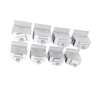 Hyuduo Pinces Milieu pour Panneaux Solaires Lot de 8 Supports Aluminium | Pour Toit Métallique de Camping-car, Toit Plat, Bateau, Hangar, Alliage D'aluminium anodisé, Résistant à la Corrosion,