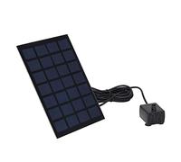 Hyuduo Pompe de Fontaine Solaire, Fontaine Flottante Solaire ABS PET, Entraînement Direct 7 V 2,5 W avec 6 Buses, Débit 190 L H, Hauteur de Pulvérisation 60 Cm pour Bain d'oiseaux de Bassin de Jardin