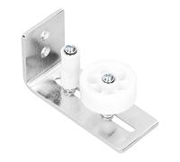 Hyuduo Porte de Grange Guide de Sol, Kit de Roulettes en Acier au Carbone | Stabilisateur inférieur de porte coulissante, support mural réglable, plaque de montage encastré, mouvement sans balancement