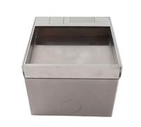 Hyuduo Prise de Courant au Sol Prise Encastrée Intégrée avec PC en Acier Inoxydable de qualité Supérieure étanche pour Bureau Hôtel Maison 4S Boutique 2500W 16A
