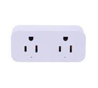 Hyuduo Prise WiFi Intelligente, Prise WiFi Double Sortie 10A Minuterie | Télécommande Vocale, Prise sans Fil 2,4 GHz pour Domotique et Usage Quotidien, pour Propriétaires et Locataires