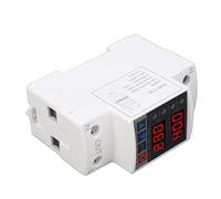 Hyuduo Protecteur de Surtension, Dispositif de Protection à Réinitialisation Automatique AC220V 63A avec Délai de Surtension Réglable et Affichage de la Tension pour Pompe de Panneau Domestique AC