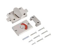 Hyuduo Verrouillage de La Serrure en acier Inoxydable Verrou de La Porte Du Verrou en acier Inoxydable Occupant Indicateur Vis Pour Salle de Bains Toilette,moraillon de porte