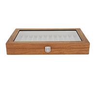 HYUMTODE Présentoir en Bois pour stylos-Plumes, boîte de Rangement pour stylos en Noyer pouvant accueillir 12 stylos avec fenêtre Transparente, élégante boîte-Cadeau pour la décoration de l