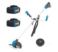 Hyundai Débroussailleuse et débroussailleuse sans Fil 40 V (2 x 20 V) - Outil Multifonction 2 en 1 pour Le Jardin - Tondeuse de 34 cm et Coupe-Lame en Acier de 25,5 cm - Tige Fendue - 3 Vitesses - 2