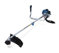 HYUNDAI Débroussailleuse Thermique 33 cm³, 1000 W, Démarrage Manuel, Largeur de Coupe 23 cm/44 cm, Lame 3 Dents, Harnais, Système Anti-Vibration, Transmission Rigide - HDBT32