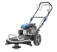 Hyundai Débroussailleuse thermique 56 cm autotractée sur roues, moteur 4-temps 173 cc (4,8 ch), fil double 4 mm, hauteur de coupe 30-75 mm, roues de 25cm, garantie 3 ans
