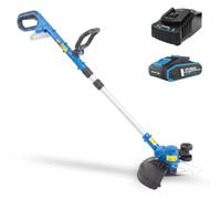 Hyundai Tondeuse à Gazon sans Fil, Largeur de Coupe de 30 cm, Batterie 20 V, Batterie 2,0 Ah, 1,8 kg, tête réglable