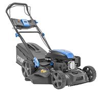 Hyundai Tondeuse à Gazon Thermique Autotractée Noire 46 cm, Démarrage Électrique, Moteur 139 cm3 3,7 CV, Bac 60 L, 4-en-1, Garantie 3 Ans - HYM18150SPEX-EU