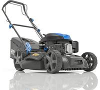 Hyundai Tondeuse à Gazon Thermique Autotractée Noire 51 cm, Moteur 196 cm3 5,5 CV 4 Temps, Bac 60 L, Coupe 4-en-1 Mulching, Garantie 3 Ans - HYM20200SPX