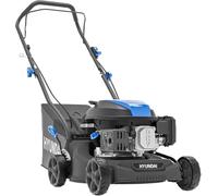 Hyundai Tondeuse à Gazon Thermique Noire 40 cm, Moteur 139 cm3 3,7 CV 4 Temps, Bac 40 L, 7 Hauteurs 25-75 mm, Poussée, Garantie 3 Ans - HYM16130PX