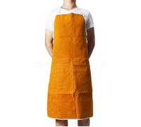 HYY AR Tablier isolé en cuir de vache, protection du soudeur, protection du forgeron, protection contre le feu, vêtements