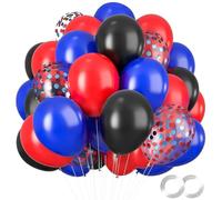 HYZYWON 50/60 Ballons, Ballon Multicolore, Ballon Pastel, Ballon Paillettes, 12 po, Ballons à Paillettes, avec Ruban, pour Anniversaire Mariage Fêtes Anniversaire Football Remises de Diplômes (J60)