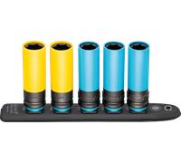 HAZET Smart-Rail 903Slg-SR/5 I Face inférieure magnétique, 5 emplacements, verrouillage rotatif robuste, carré (1/2 pouce) I Barre d'enfichage en plastique parfaite pour le changement de pneus