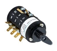 HZ5B-20/3 Commutateur à came rotatif 3P, 8 positions, 20 A, 380 V, sélecteur de changement pour machines-outils, fraisage, soudeurs inverseurs, coque ignifuge avec contacts en alliage d'argent