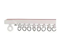 HZEPDVT Rail de Rideau Occultant Voie Sombre Glissière Invisible Ultra-Mince sans Perforation Glissière Latérale Auto-adhésive montée sur Le Dessus avec Roue de Suspension(220cm(86.6in))