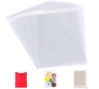 hzkais 100 sachets transparents A4 autocollants, 22x35 cm, en cellophane OPP, refermables, durables, résistant aux odeurs