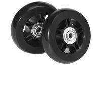 Hzomif Lot de 4 roues de rechange en caoutchouc noir avec axes à vis pour bagages, 1 couleur, 43mmx18mm, Classique