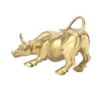 Hztyyier 7 x 9,2 x 7,8 cmFigurine de Taureau en Laiton Ornaments, Feng Shui Wall Street Cuivre Statue de Taureau œuvre Décoration de Bureau pour Bureau Chambre étagère Boutique11 Ornaments