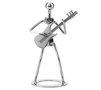 Hztyyier Figurine Musicien en Métal, Sculpture Fer Soudé Main, Décoration Maison Art Statue, 8x8x18cm