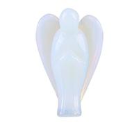 Hztyyier Mini Ange Gardien, Statue Angélique en Pierre de Cristal 5 cm pour Décoration Maison et Porte-Bonheur