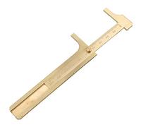 Hztyyier Pied à Coulisse en Laiton 100mm Vernier Étrier de Poche Règle de Poche en Laiton
