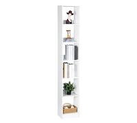 Hzuaneri Bibliothèque 6n, Étagère Rangement, 24 x 30 x 184,4 cm Blanc | Étagère chambre 6 niveaux, vasagle, Meuble, Cube, mangatheque, pour Salon, Bureau, Chambre, Style Scandinave, BC09603X