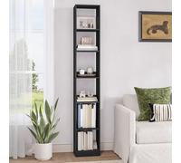 Hzuaneri Bibliothèque 6n, Étagère Rangement, 24 x 30 x 184,4 cm Noir | Étagère chambre 6 niveaux, vasagle, Meuble, Cube, mangatheque, pour Salon, Bureau, Chambre, Style Scandinave, BC09604X