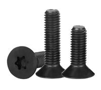 HZXINYI 5 Pièces Vis à Tête Fraisée Torx M8 x 50mm - Vis à Métaux Noir à Tête Plate Visserie en Acier Inoxydable A2 V2A Inox à Machine Filetage Complet