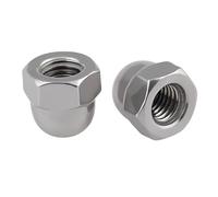 HZXINYI Ecrou Borgne Hexagonaux - Hexagonal Écrous Borgnes cache ecrou pour Vis Boulons Filetés & Tiges Filetées, 304 Acier Inoxydable A2 10 Pièces M5 (5mm)