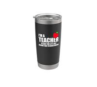 I Am A Teacher To Save Time Funny School Teachers Gobelet isotherme en acier inoxydable double paroi