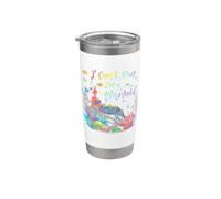 I Can't Run Im A Mermaid Lover Coloré Coral Ocean Sea Life Gobelet isotherme en acier inoxydable double paroi