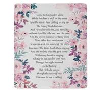 I Come To The Garden Alone Floral Metal Tin Sign 8x12 Inch