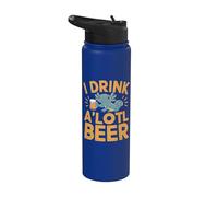 I Drink A'Lotl Beer - Buveur de bière amusant axolotl Stainless Steel Insulated Water Bottle