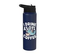 I Drink A'Lotl Coffee - Café Axolotl Stainless Steel Insulated Water Bottle