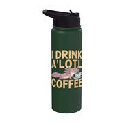 I Drink A'Lotl Coffee - Café Axolotl Stainless Steel Insulated Water Bottle