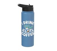 I Drink A'Lotl Coffee - Café Axolotl Stainless Steel Insulated Water Bottle