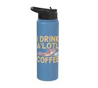 I Drink A'Lotl Coffee - Café Axolotl Stainless Steel Insulated Water Bottle