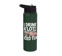 I Drink A'Lotl Iced Tea - Thé glacé Axolotl Stainless Steel Insulated Water Bottle