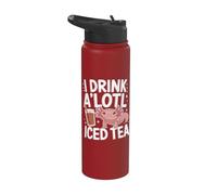 I Drink A'Lotl Iced Tea - Thé glacé Axolotl Stainless Steel Insulated Water Bottle