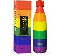 I-Drink LOVE IS LOVE bouteille thermique noire en acier inoxydable 12h chaude...