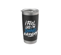 I Feel Like I'm Dying Everyday Adulting Survival - Gobelet isotherme en acier inoxydable double paroi