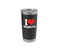 I Heart Love Shibuya Gobelet isotherme en acier inoxydable double paroi