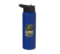 I Hike So I Can Eat On Rocks Humour Randonnée Montagne Stainless Steel Insulated Water Bottle