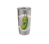 I Like Em Real Thick and Juicy Funny Pickle Pun Foodie Humor Gobelet isotherme en acier inoxydable double paroi
