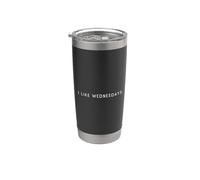 I Like Wednesdays - Minimalist Funny Saying Mercredi Lover Gobelet isotherme en acier inoxydable double paroi
