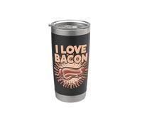 I Love Bacon - Barbecue à viande pour porc Gobelet isotherme en acier inoxydable double paroi
