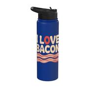 I Love Bacon Déclaration humoristique amusante Stainless Steel Insulated Water Bottle